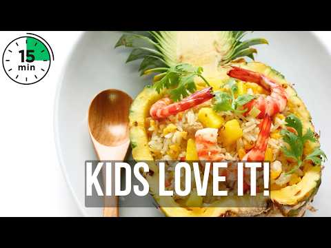 Incredible Vietnamese Pineapple Fried Rice with a Game-Changing Twist.  Kids love it!