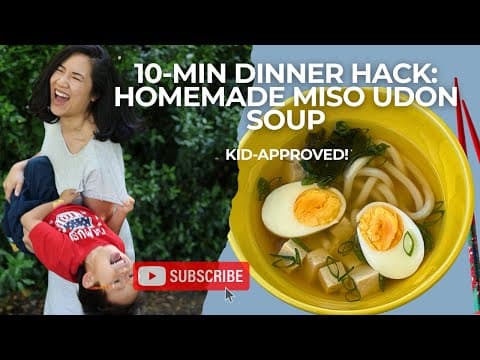 10-Min Miso Udon soup: Quick & Healthy Meal for Picky Eaters!