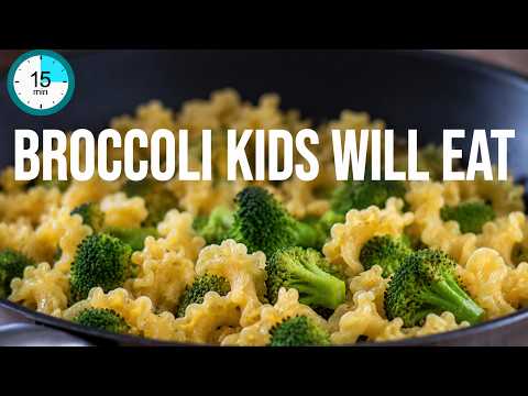 Fast and Simple Way to Get Kids to Eat Vegetables. Gigli Pasta and Broccoli