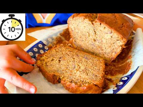 Ultimate Banana Bread. 5 Bananas and 1 Bowl. Kids love it!